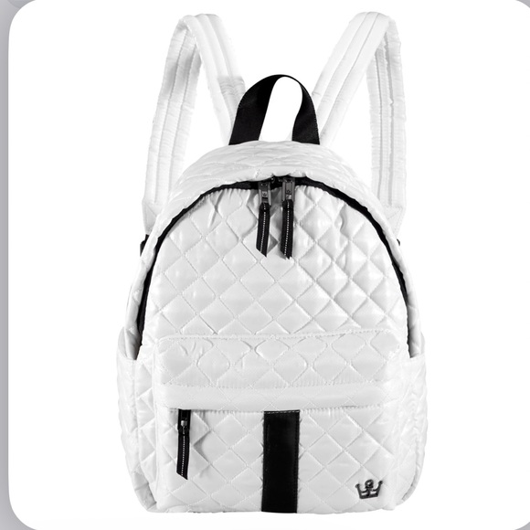 Oliver Thomas Handbags - OLIVER THOMAS 24 + 7 Small quilted Backpack white/black stripe NWOT